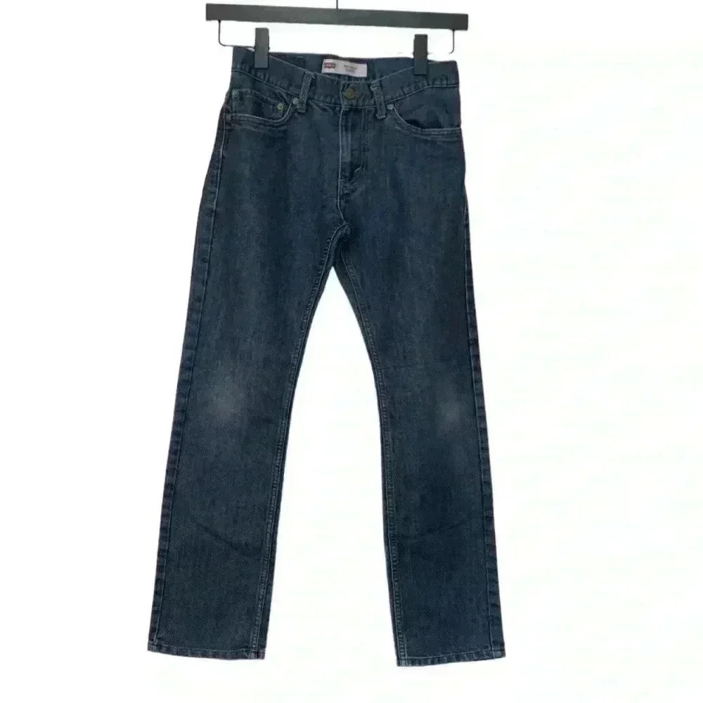 Levi’s 511 standard slim fit, med weight, high rise, blue wash jeans 28” by 28”